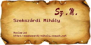 Szekszárdi Mihály névjegykártya